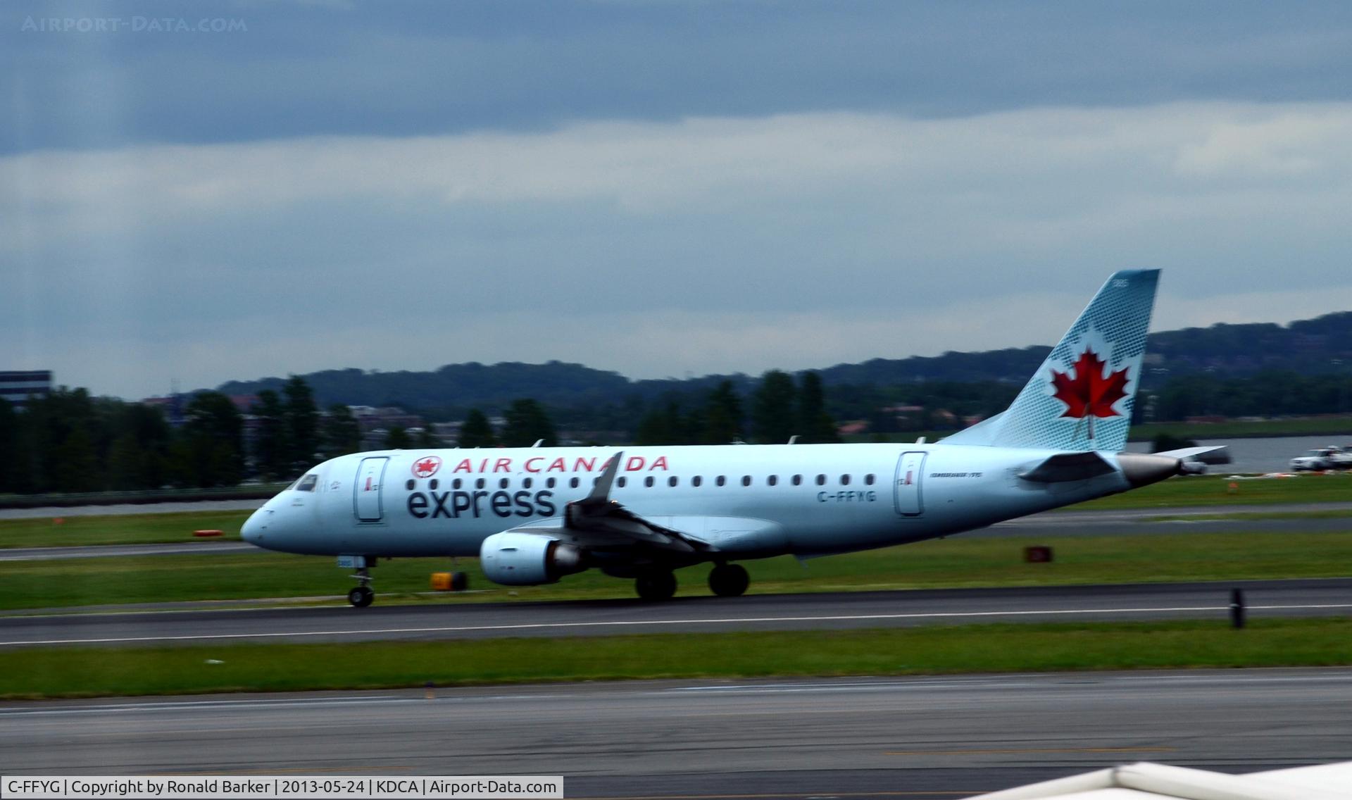 C-FFYG, 2005 Embraer 175SU (ERJ-170-200SU) C/N 17000116, Takeoff DCA