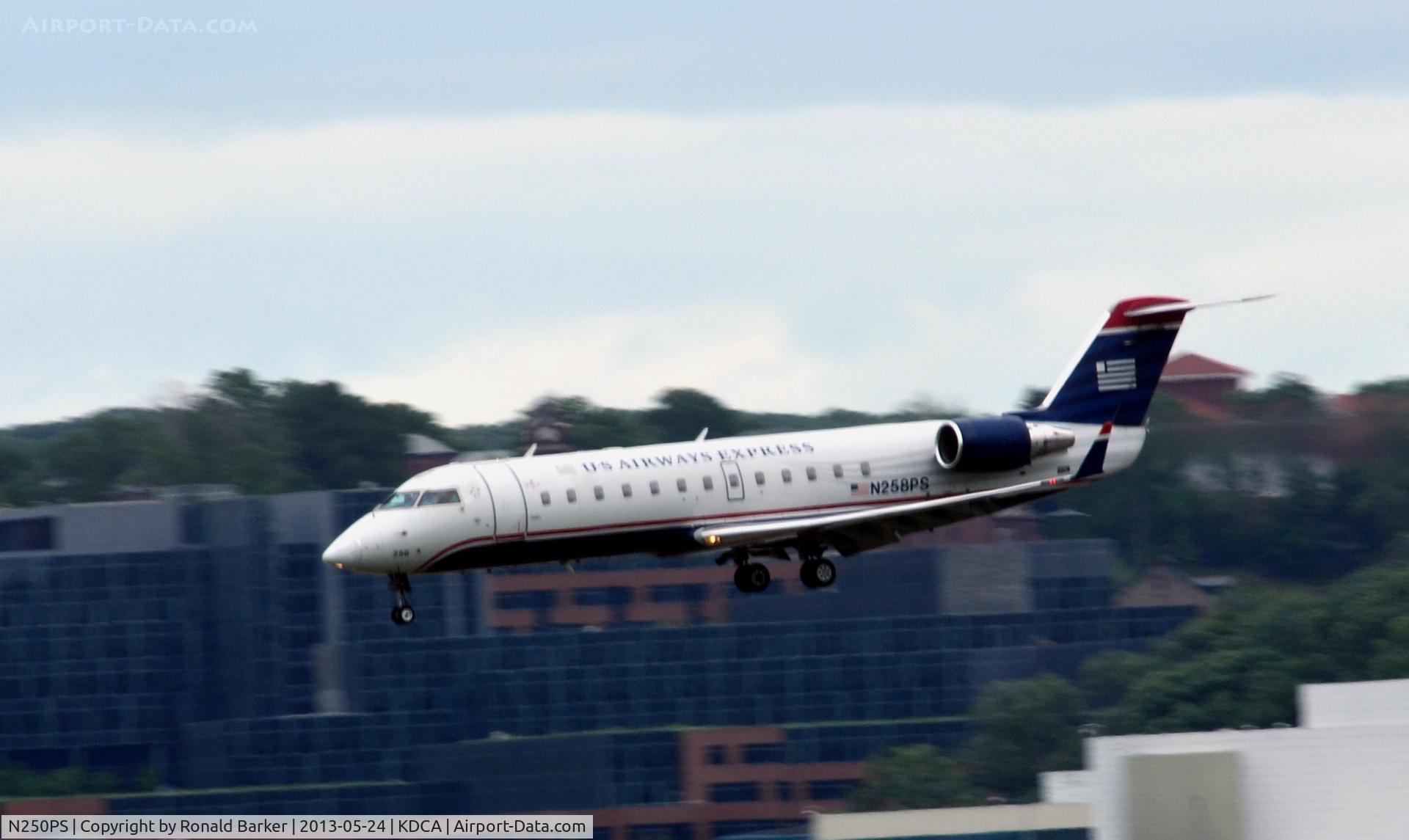 N250PS, 2004 Bombardier CRJ-200ER (CL-600-2B19) C/N 7929, Approach to DCA