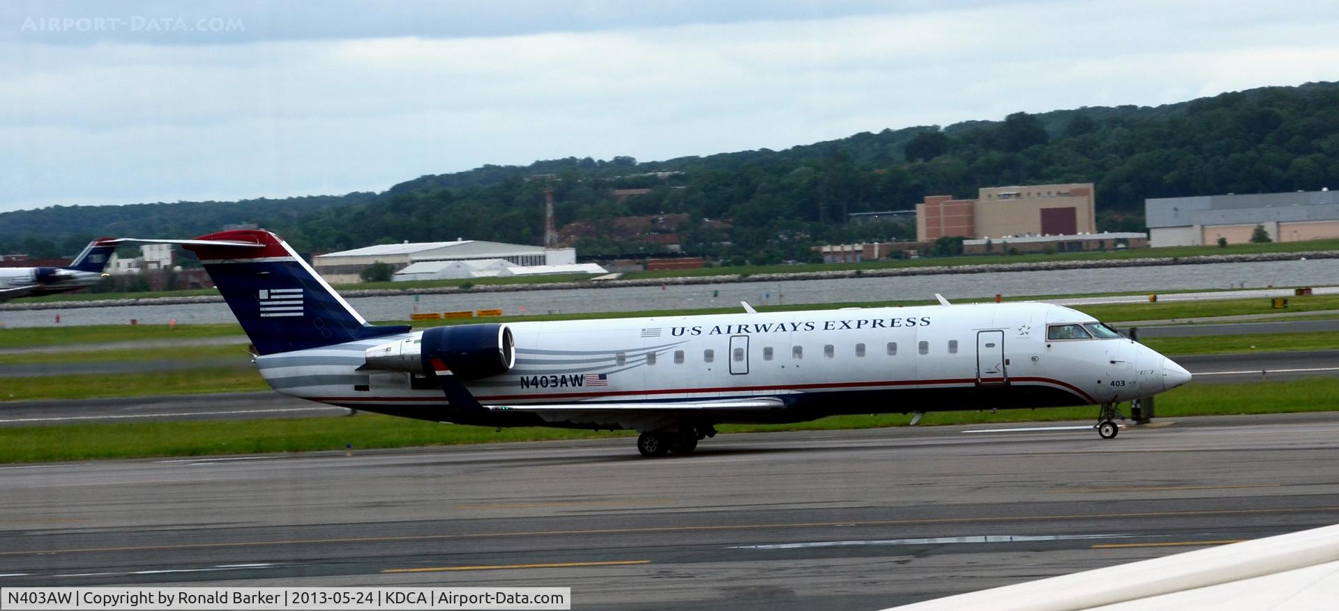 N403AW, 1999 Bombardier CRJ-200LR (CL-600-2B19) C/N 7288, Taxi DCA