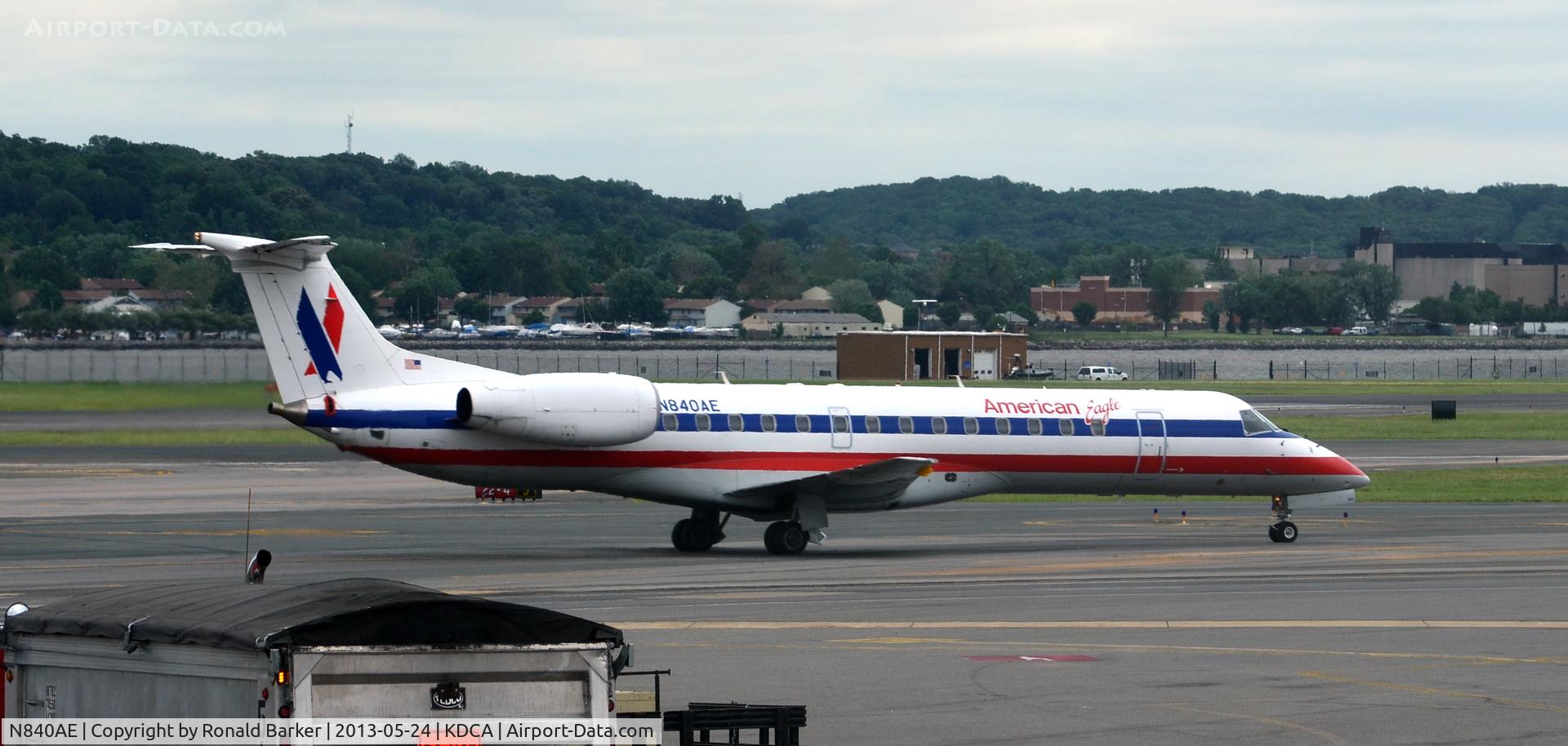 N840AE, 2002 Embraer ERJ-140LR (EMB-135KL) C/N 145656, Taxi DCA