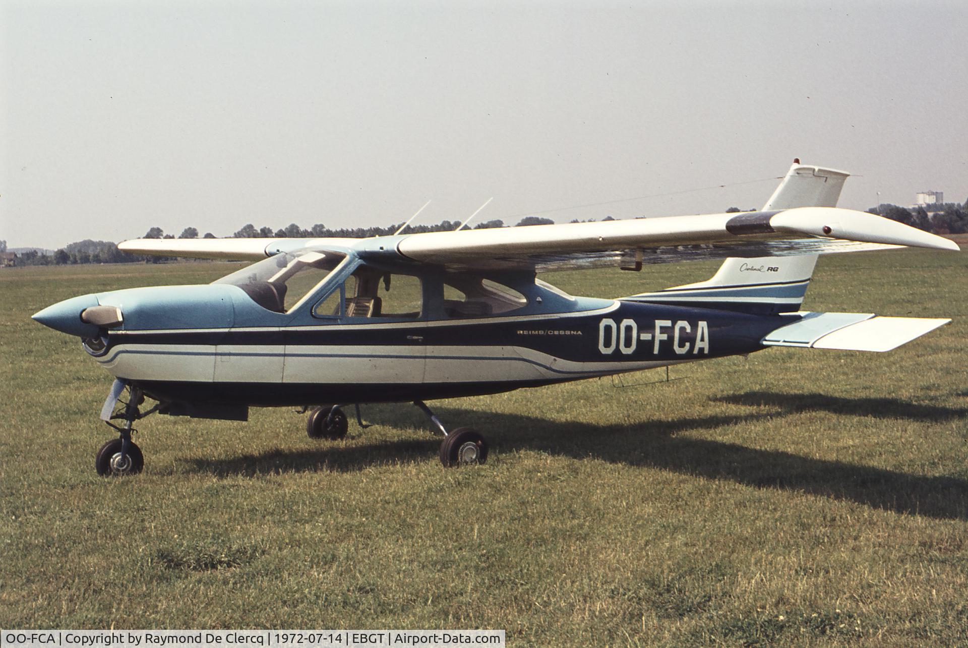 OO-FCA, Cessna 177RG Cardinal Cardinal C/N 177-0040/0204, Gent 14-7-72