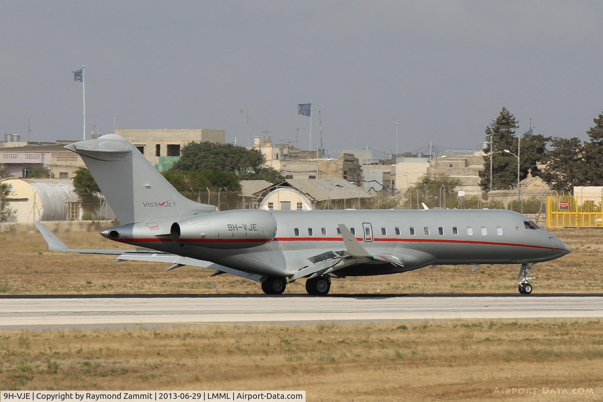 9H-VJE, 2012 Bombardier BD-700-1A10 Global 6000 C/N 9502, Bombardier BD700 9H-VJE of Vistajet.