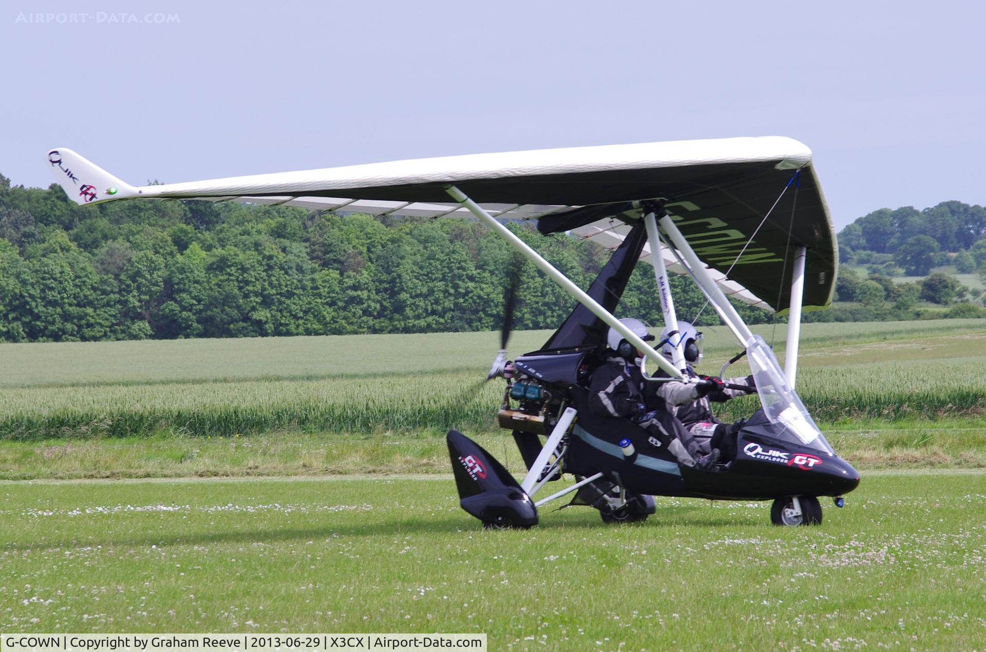 G-COWN, 2012 P&M Aviation Quik GTR C/N 8619, About to depart from Northrepps.