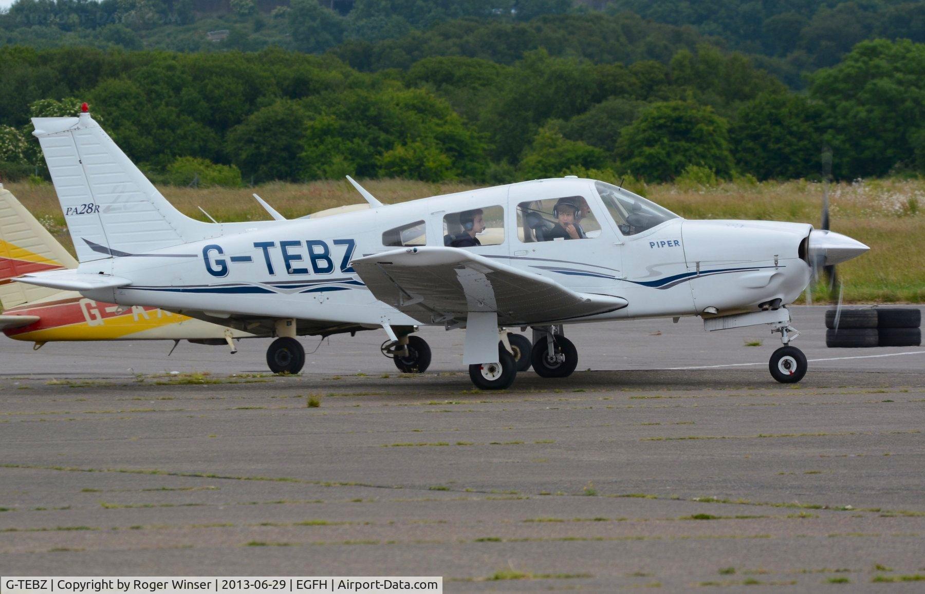 G-TEBZ, 1977 Piper PA-28R-201 Cherokee Arrow III C/N 28R-7737050, Visiting Cherokee Arrow III.