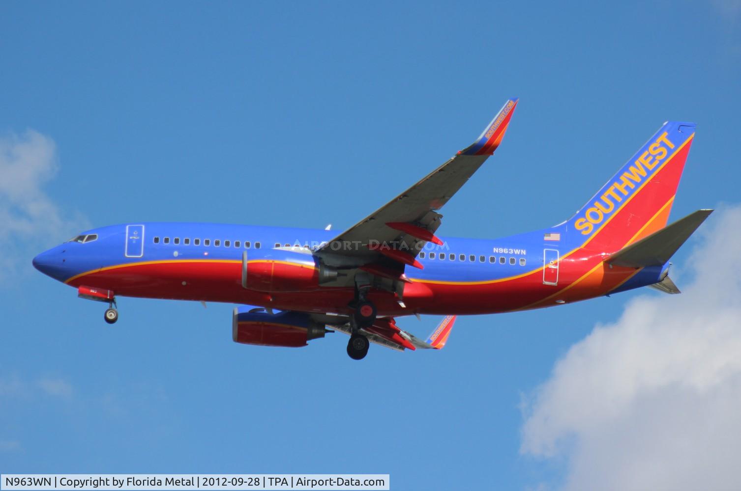 N963WN, 2011 Boeing 737-7H4 C/N 36676, Southwest 737