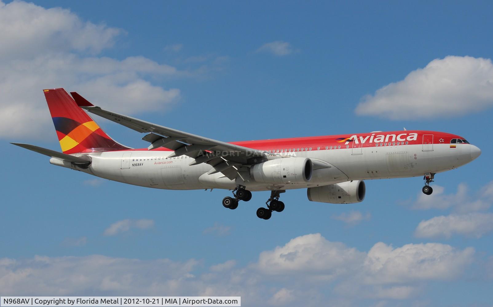 N968AV, 2009 Airbus A330-243 C/N 1009, Avianca A330-200