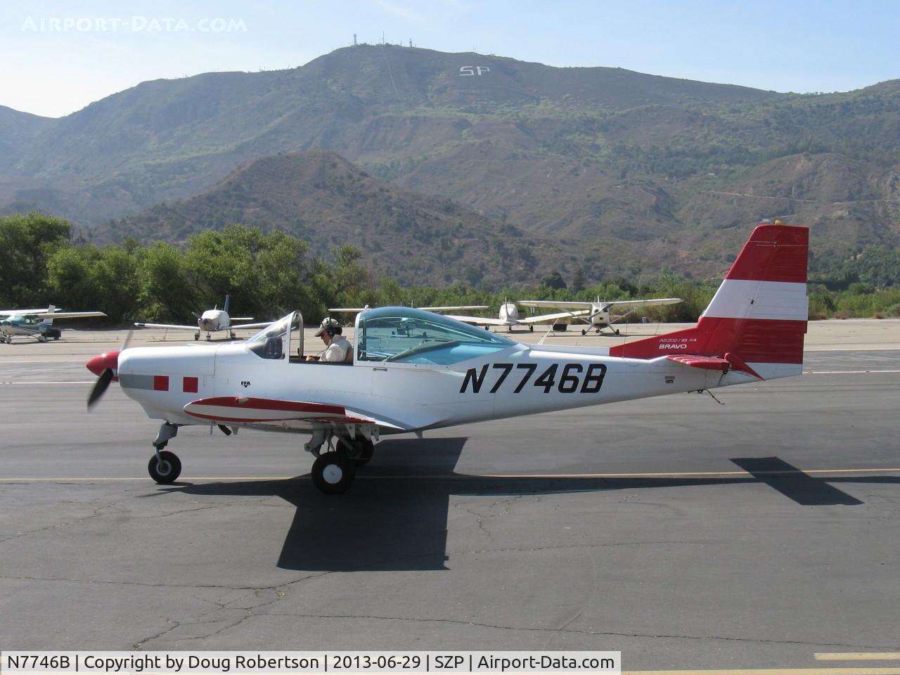 N7746B, 1992 FFA AS-202/18A-4 Bravo C/N 238, 1992 Ffa Flugzeugwerke Altenrhein Ag AS-202/18A4 BRAVO, Lycoming AEIO-360-B1F 180 Hp, CS prop, fully aerobatic, ONLY EXAMPLE IN AMERICA!, taxi to 22