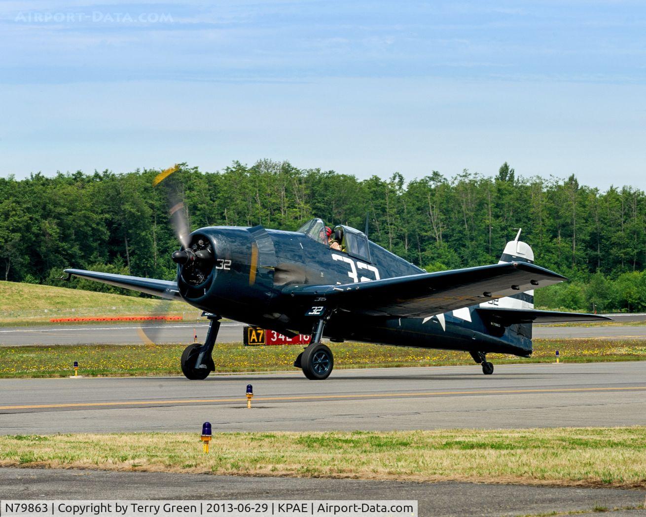 N79863, 1945 Grumman F6F-5 Hellcat C/N A-11008, Flying Heritage Collection Pacific Legends Fly Day