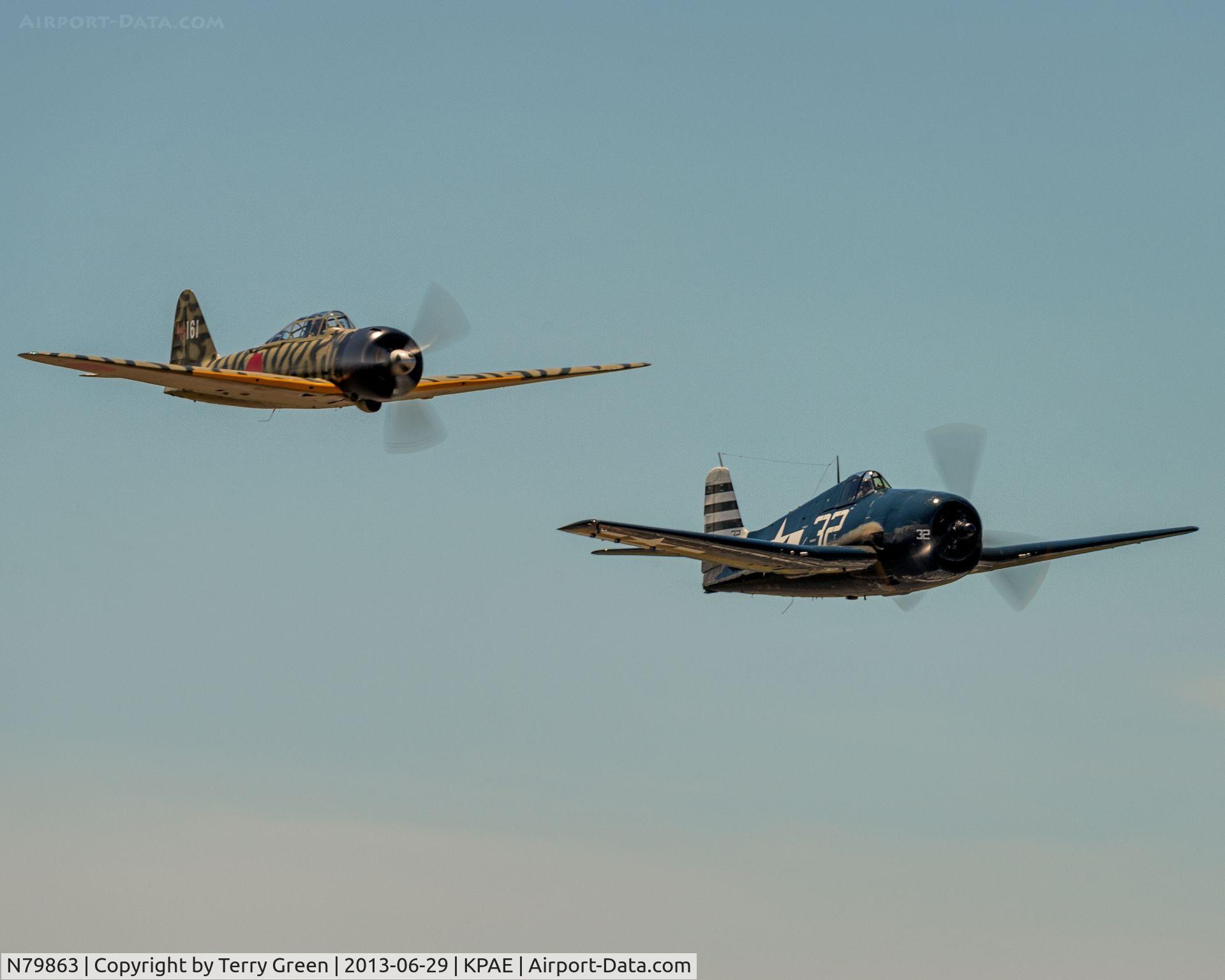 N79863, 1945 Grumman F6F-5 Hellcat C/N A-11008, Flying Heritage Collection Pacific Legends Fly Day