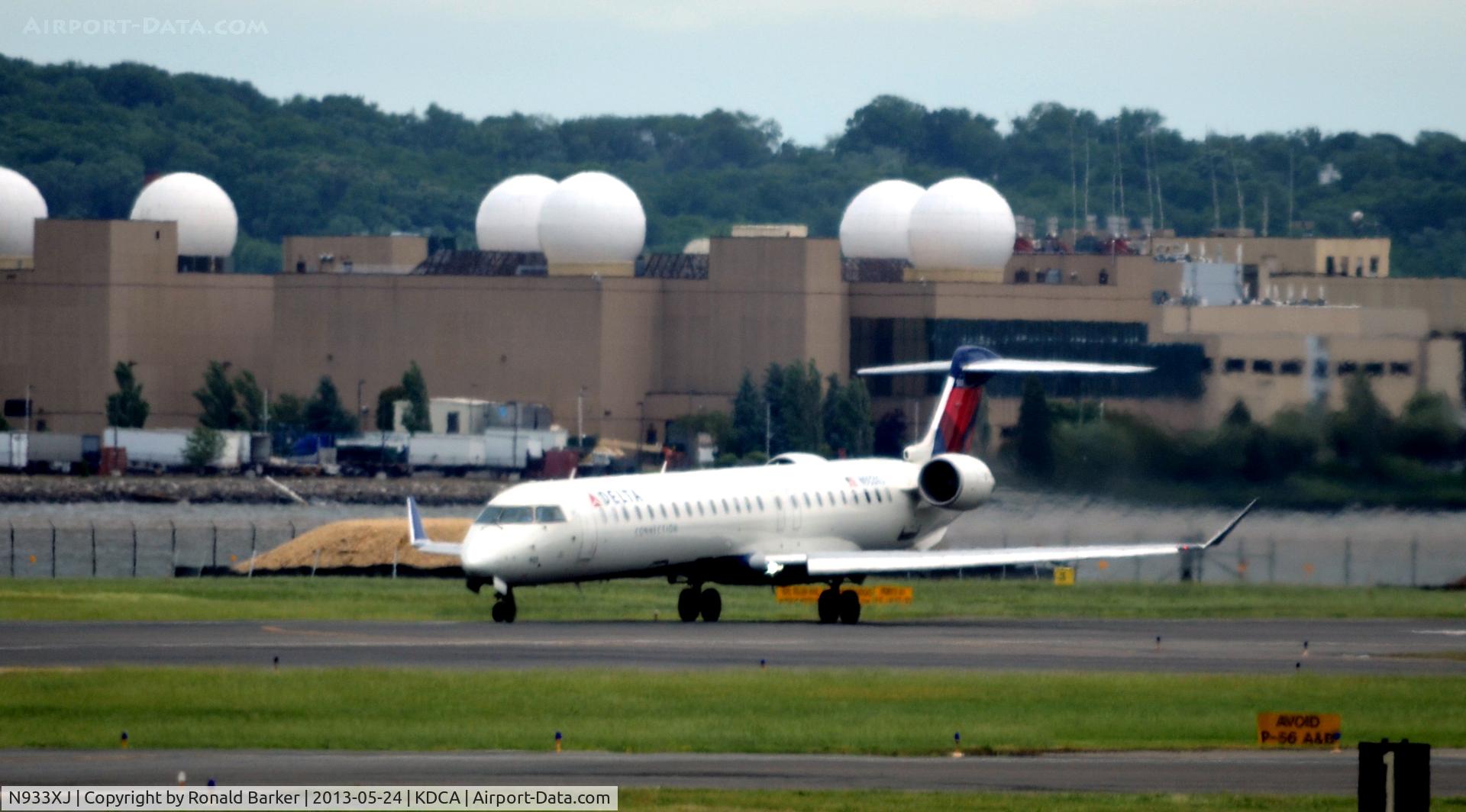 N933XJ, 2008 Bombardier CRJ-900ER (CL-600-2D24) C/N 15196, Takeoff DCA