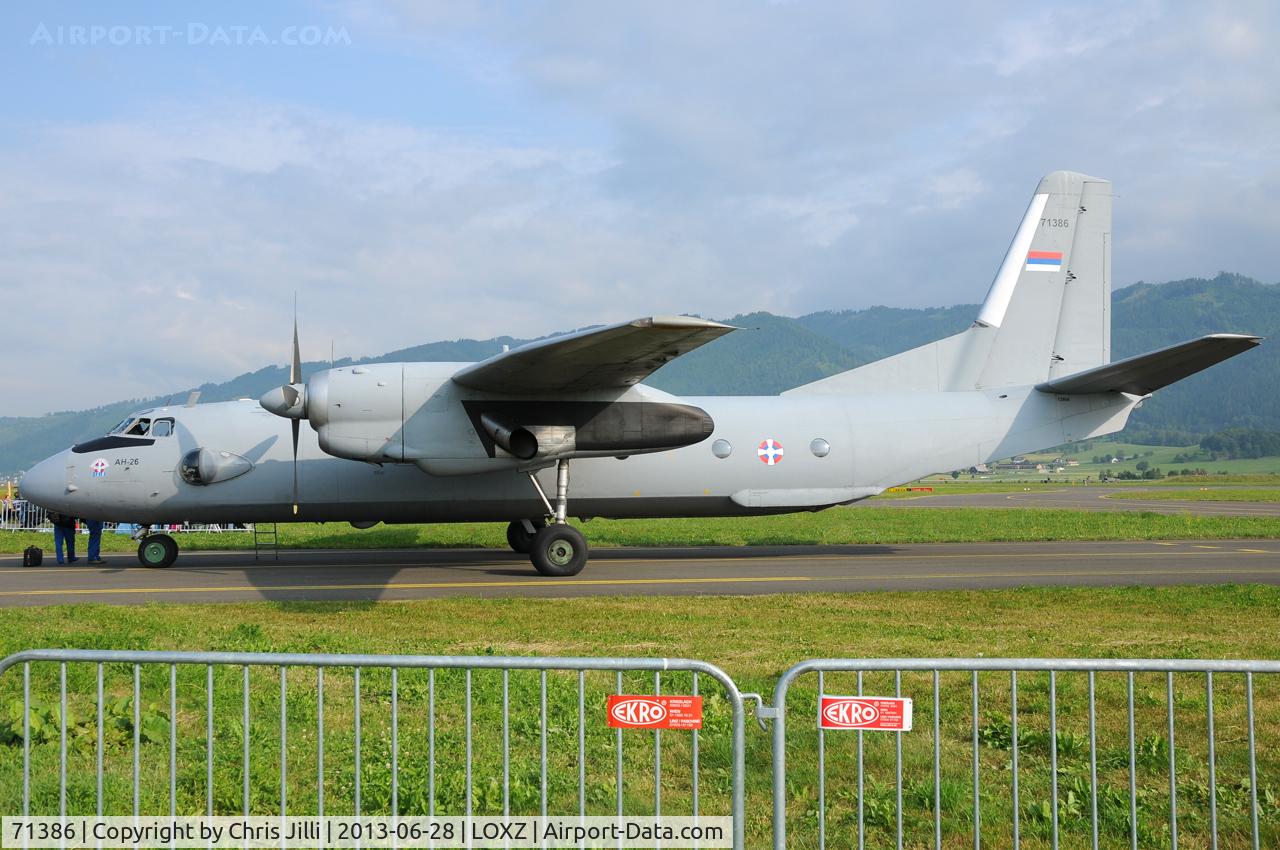 71386, 1984 Antonov An-26 C/N 139 04, Serbian Air Force