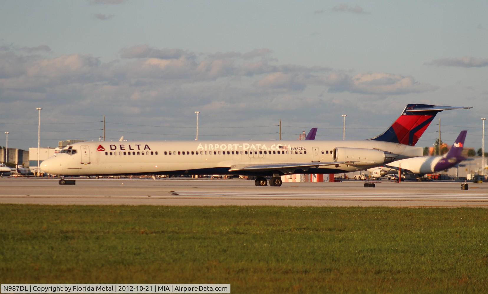 N987DL, 1991 McDonnell Douglas MD-88 C/N 53338, Delta MD-88
