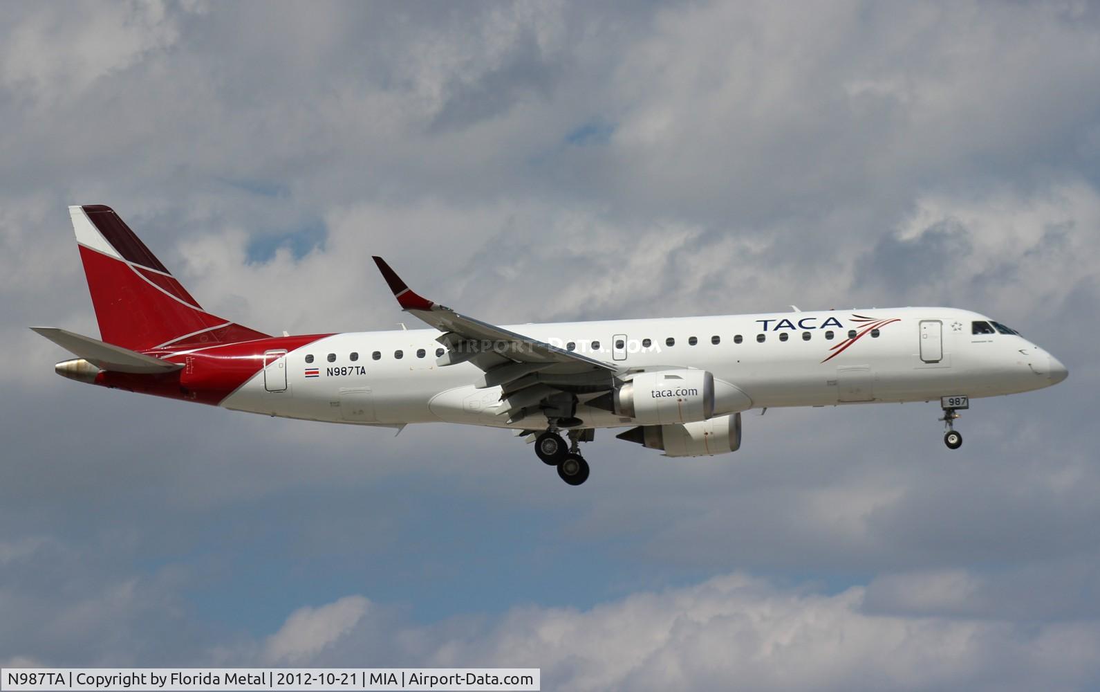 N987TA, Embraer ERJ-190-100 IGW 190AR C/N 19000393, Taca E190