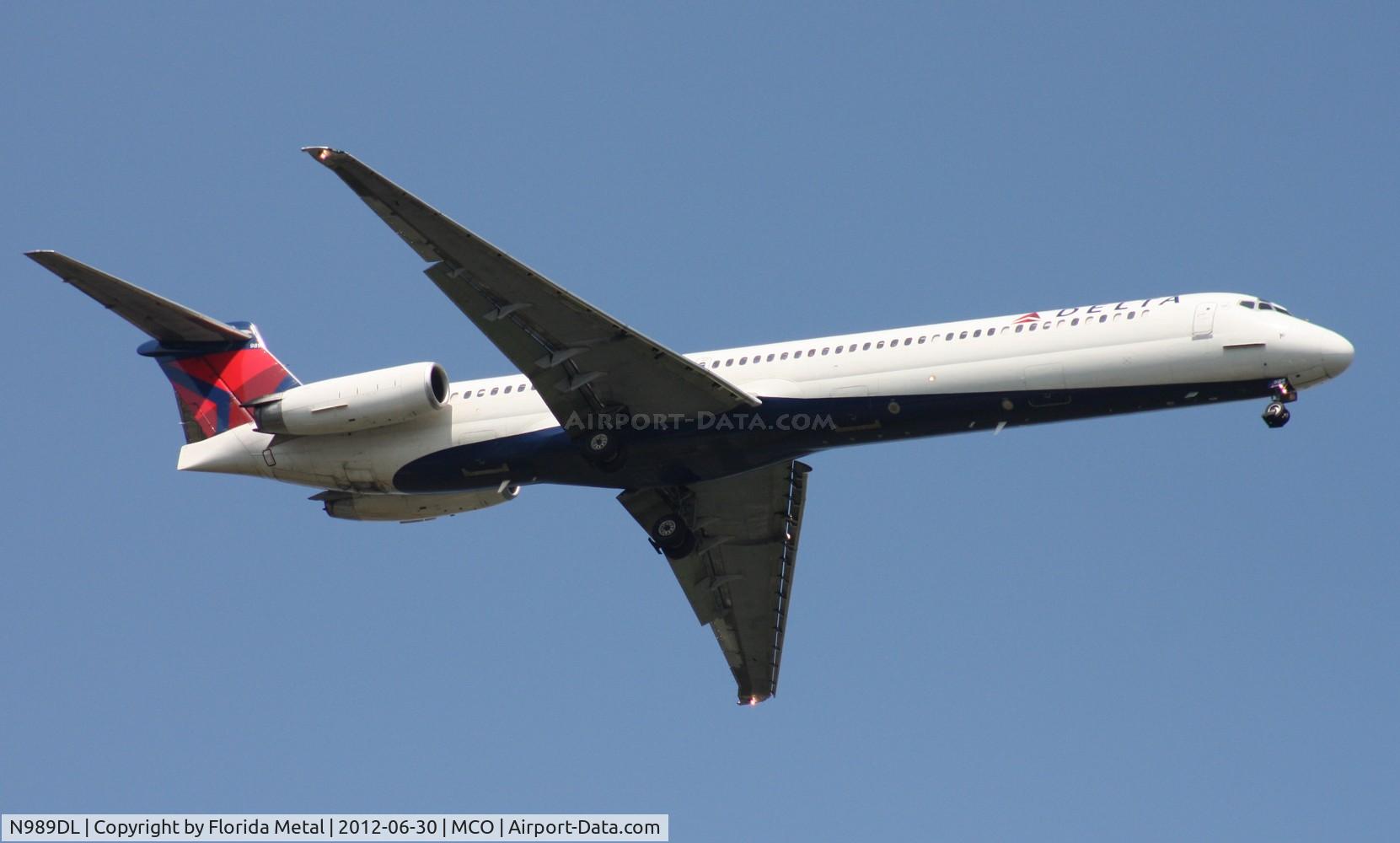 N989DL, 1991 McDonnell Douglas MD-88 C/N 53341, Delta MD-88