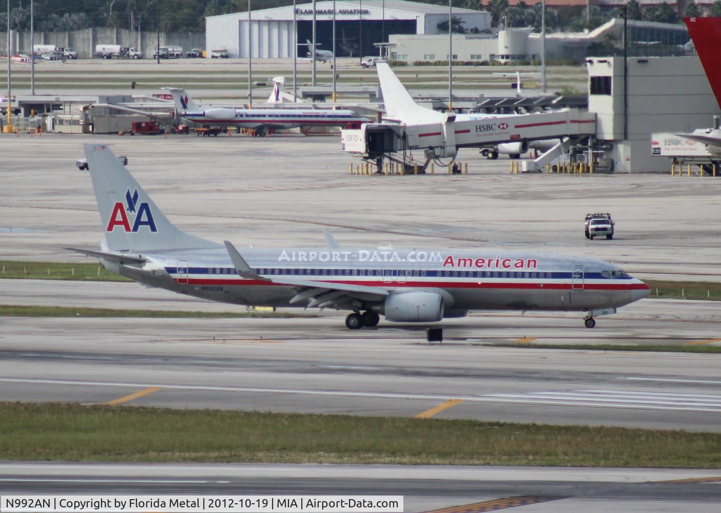 N992AN, 2009 Boeing 737-823 C/N 31071, American 737-800
