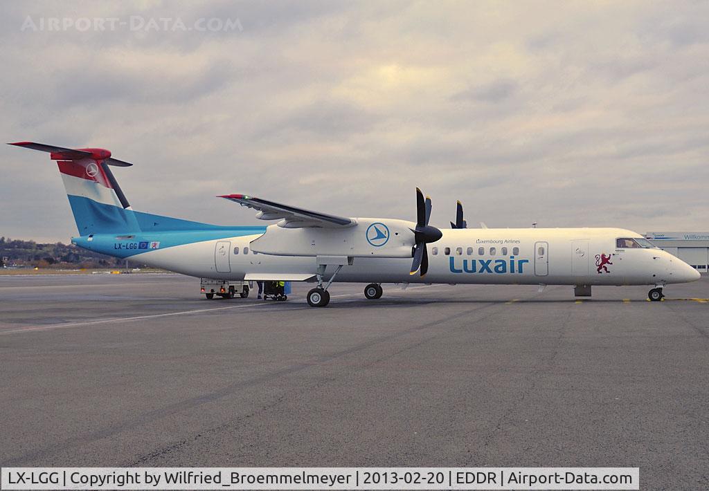LX-LGG, 2012 Bombardier DHC-8-402Q Dash 8 Dash 8 C/N 4418, Prepared for the Flight to Hamburg.
