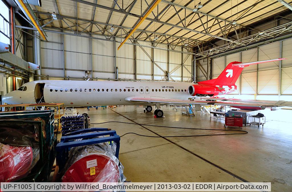 UP-F1005, 1995 Fokker 100 (F-28-0100) C/N 11500, Former D-AFKD now with new Registration UP-F1005.