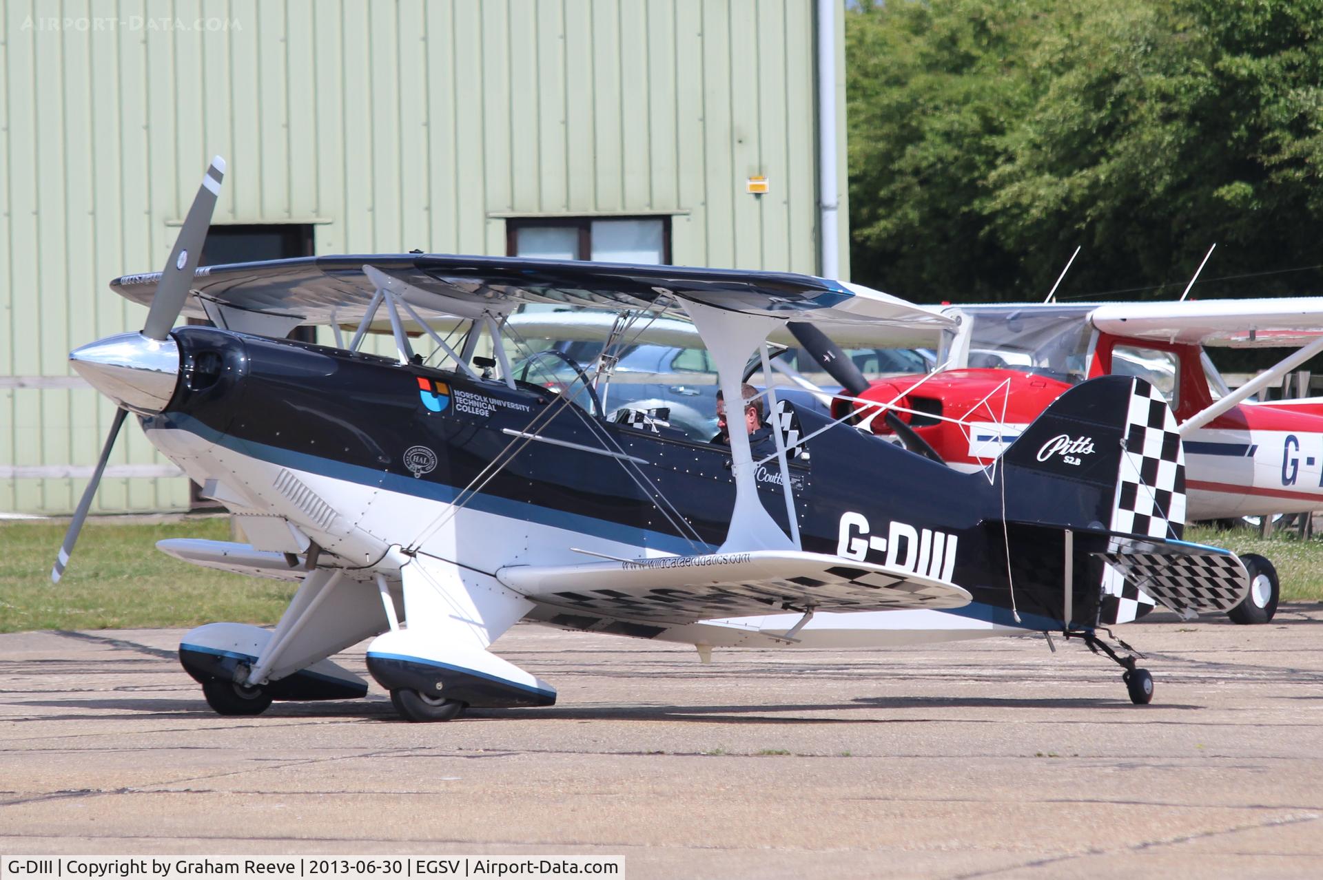 G-DIII, 1989 Christen Pitts S-2B Special C/N 5163, Just landed back at Old Buckenham.
