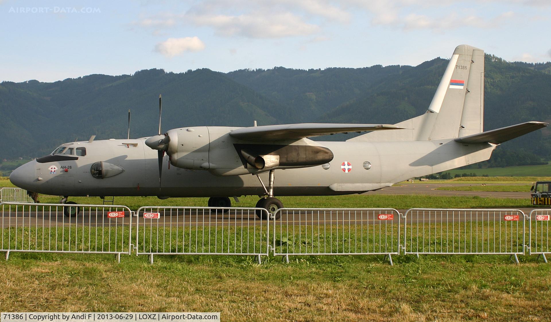 71386, 1984 Antonov An-26 C/N 139 04, Serbia - Air Force Antonov An-26