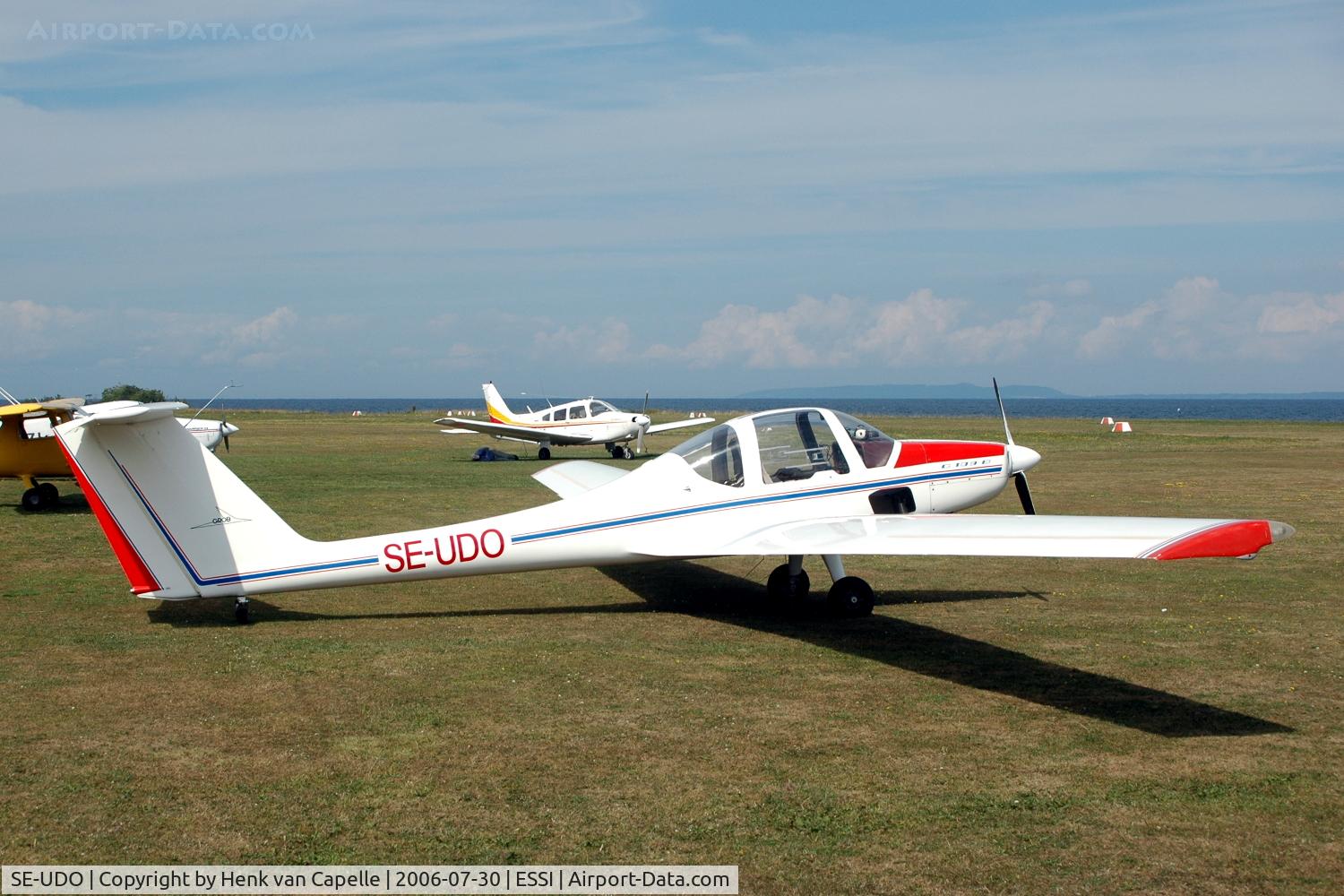 SE-UDO, 1985 Grob G-109B C/N 6342, Grob 109B of the Västerås Segelflygklubb parked on the airfield of Visingsö Island, Sweden.