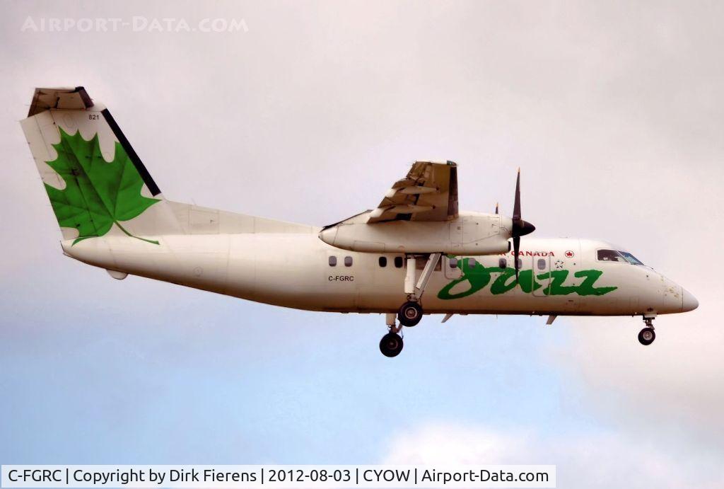 C-FGRC, 1989 De Havilland Canada DHC-8-102 Dash 8 C/N 195, Minutes from landing