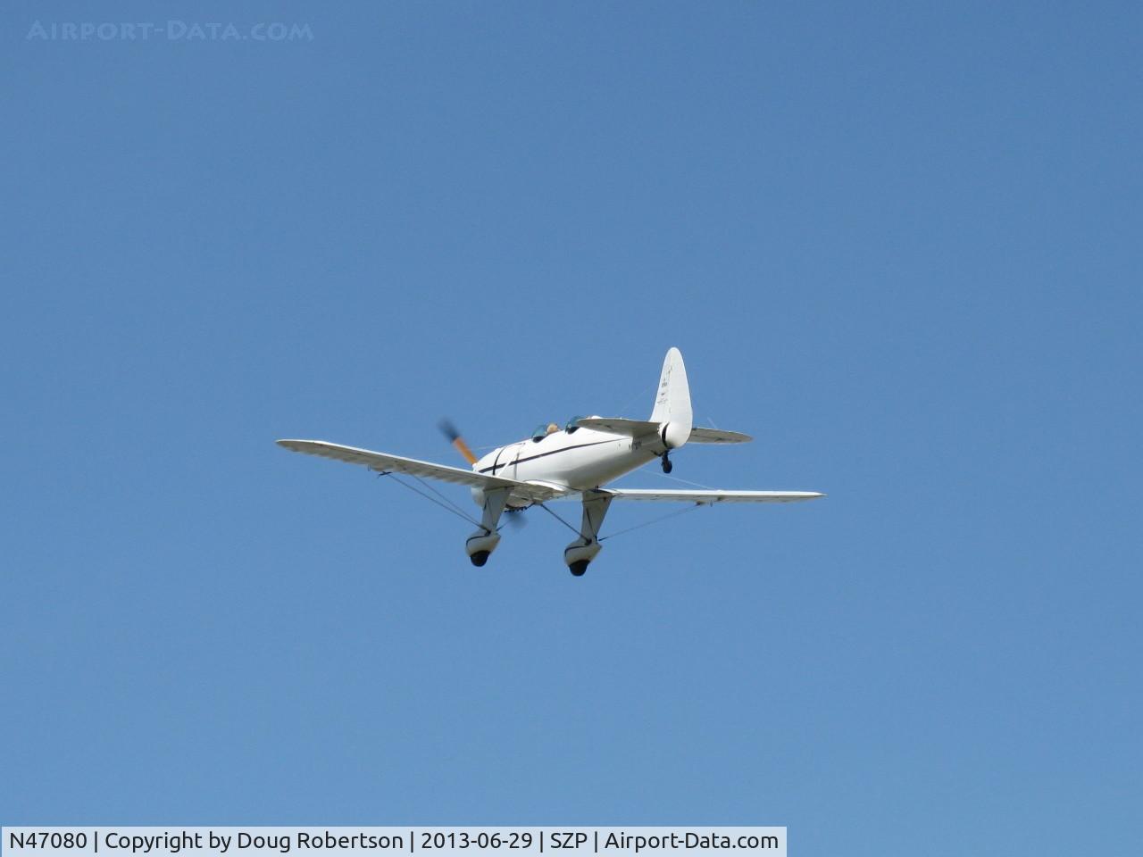 N47080, 1942 Ryan Aeronautical ST3KR C/N 1391, 1942 Ryan Aeronautical ST-3KR 'Eileen', Fairchild Ranger 6-410 inverted in-line 165 Hp, Experimental class, takeoff climb Rwy 22
