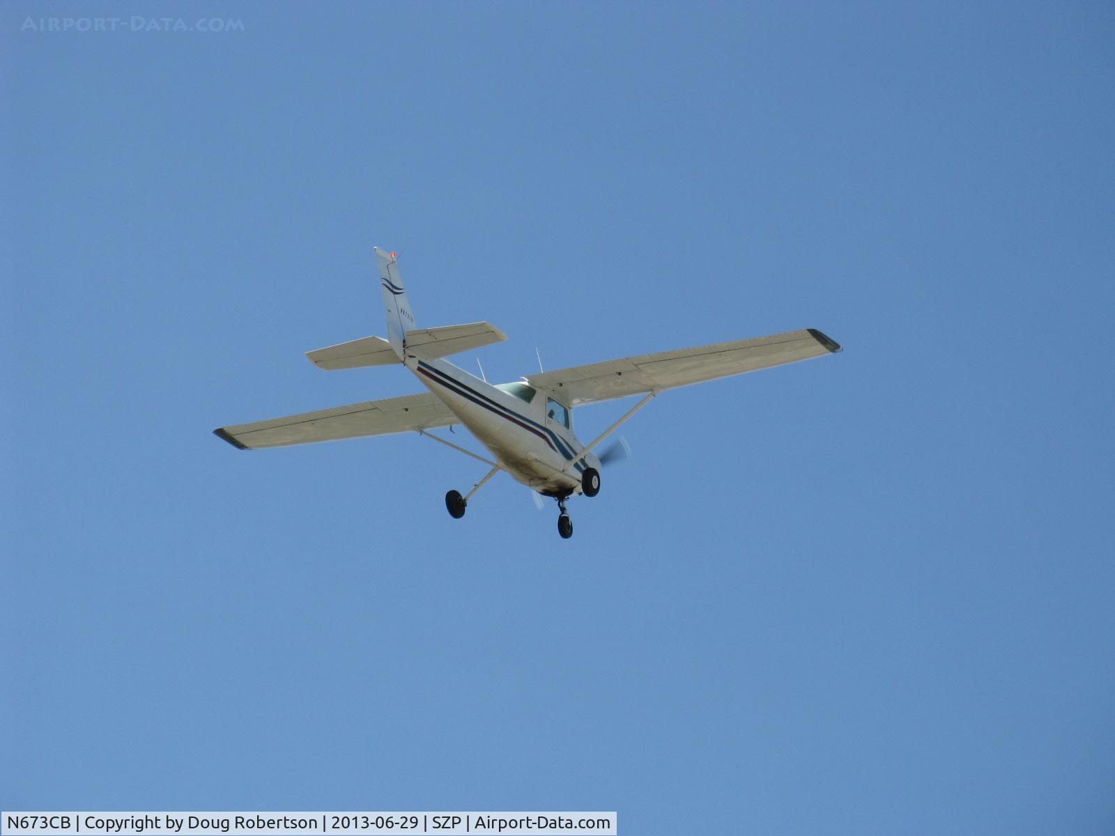N673CB, 1970 Cessna 150L C/N 15072129, 1970 Cessna 150L, Continental O-200 100 Hp, takeoff climb Rwy 22