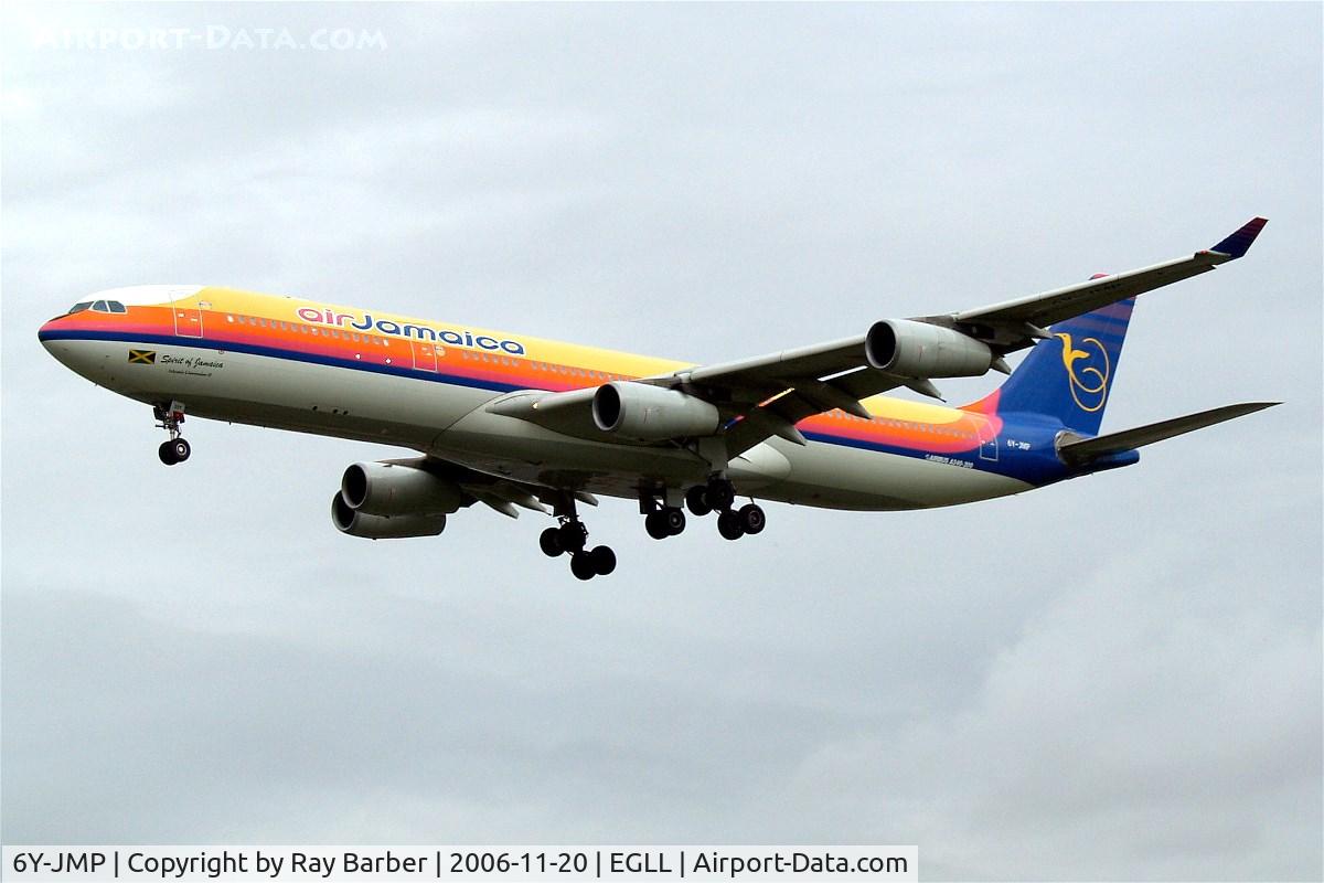 6Y-JMP, 1999 Airbus A340-313 C/N 257, Airbus A340-313X [257] (Air Jamaica) Heathrow~G 20/11/2006
