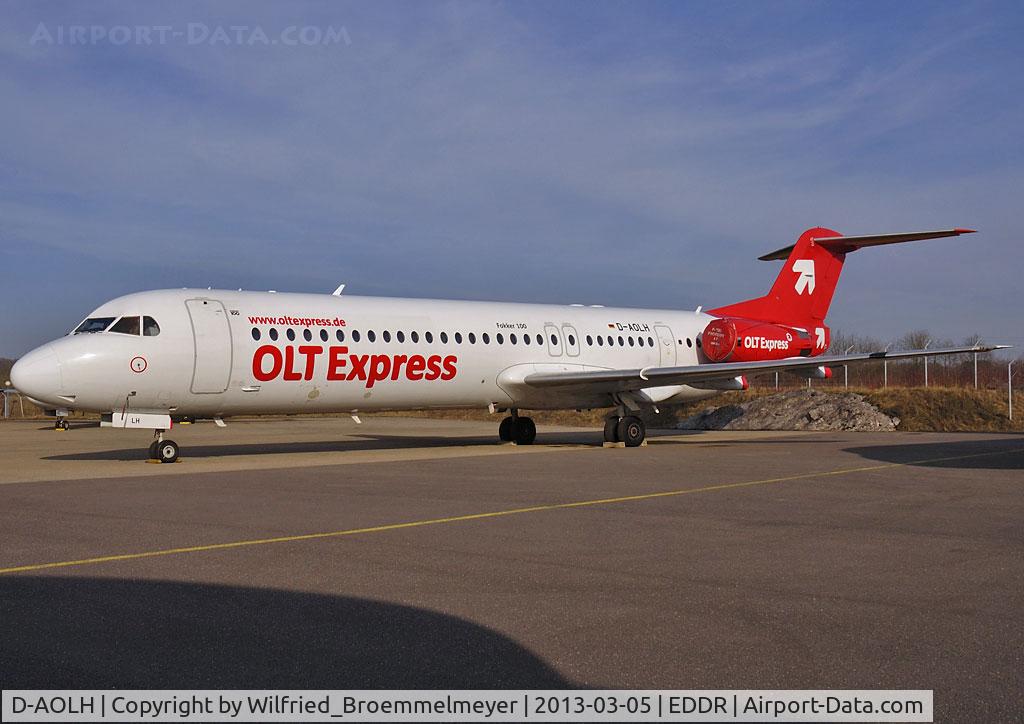 D-AOLH, 1989 Fokker 100 (F-28-0100) C/N 11265, Waiting for a new operator/airline.