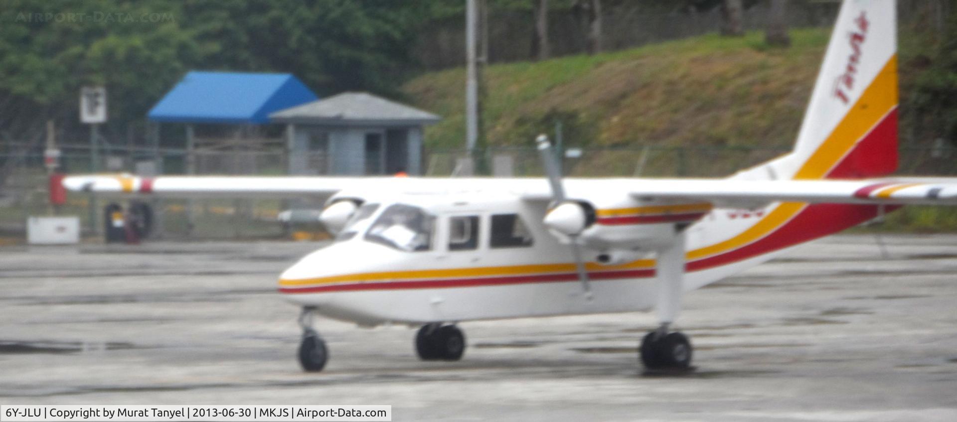 6Y-JLU, 1983 Pilatus Britten-Norman BN-2B-21 Islander C/N 2170, Sitting on tarmac @ MBJ