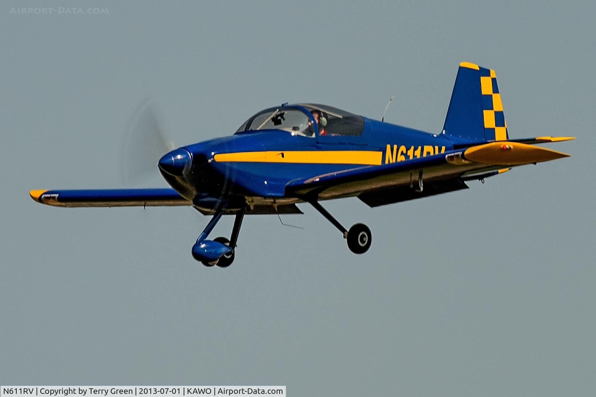 N611RV, 2000 Vans RV-6A C/N 24761, Landing 34 @ KAWO