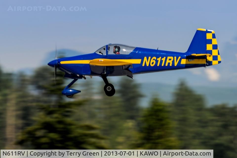 N611RV, 2000 Vans RV-6A C/N 24761, Landing 34 @ KAWO