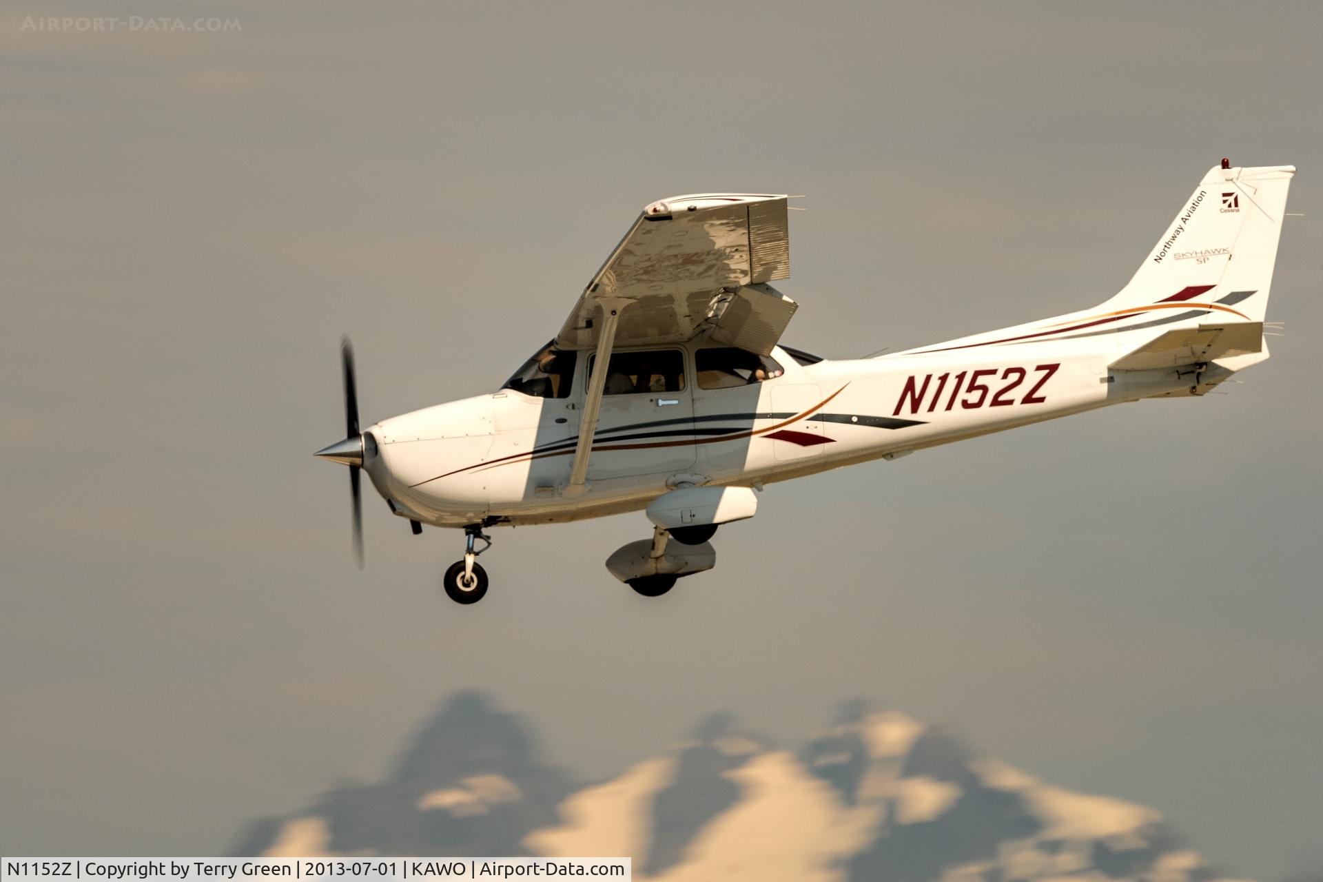 N1152Z, 2006 Cessna 172S C/N 172S10339, Landing 34 @ KAWO