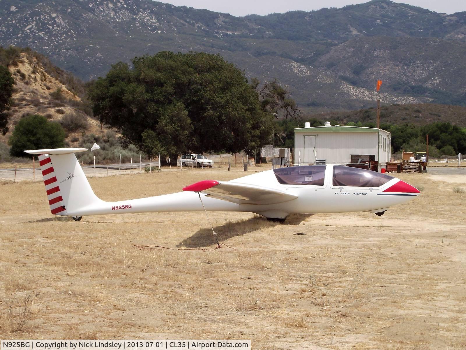 N925BG, Grob G-103A Twin II Acro C/N 34044-K-275, Grop G-103 Warner Springs, California
