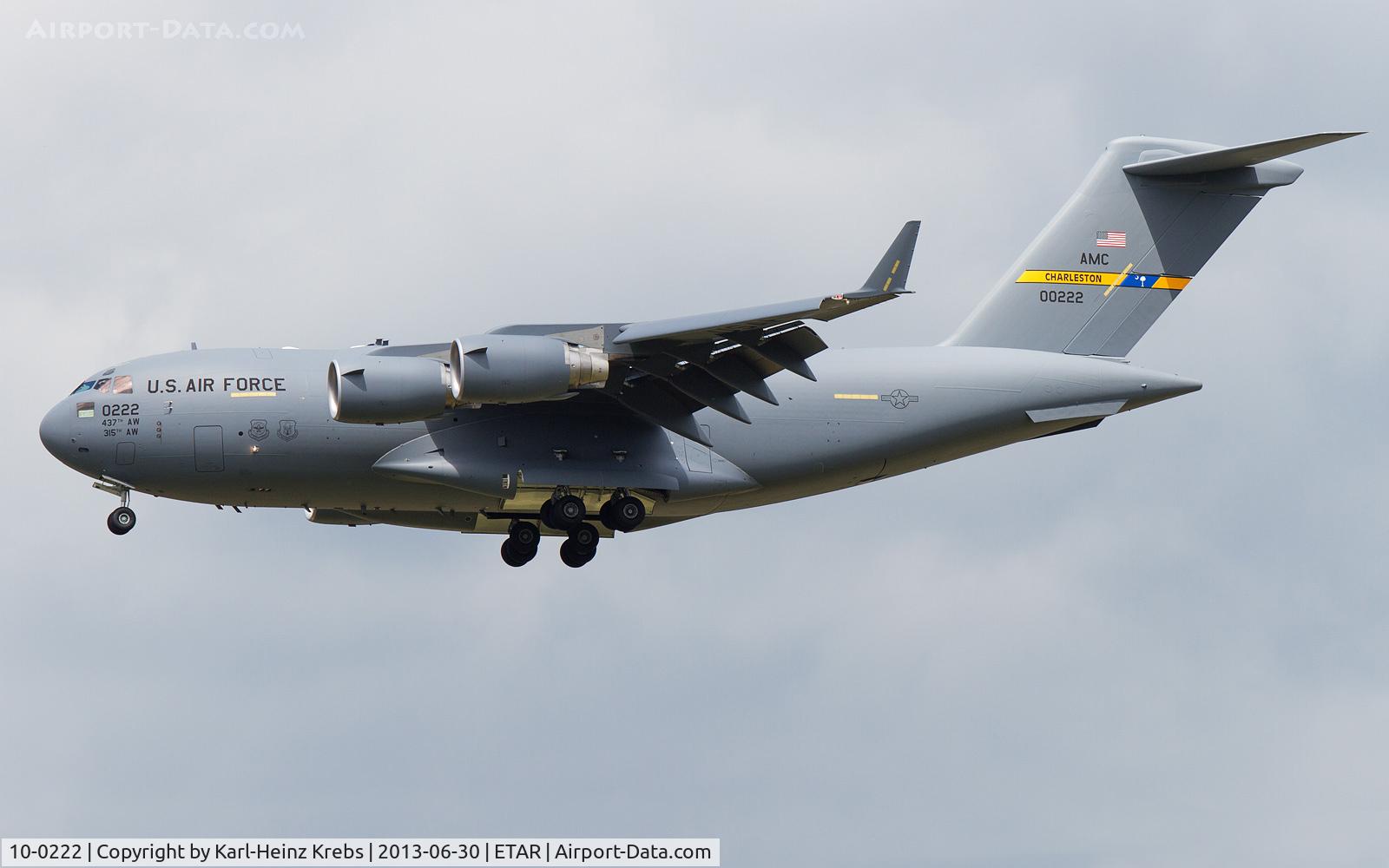 10-0222, 2010 Boeing C-17A Globemaster III C/N P-222, First Flight 2013-05-15