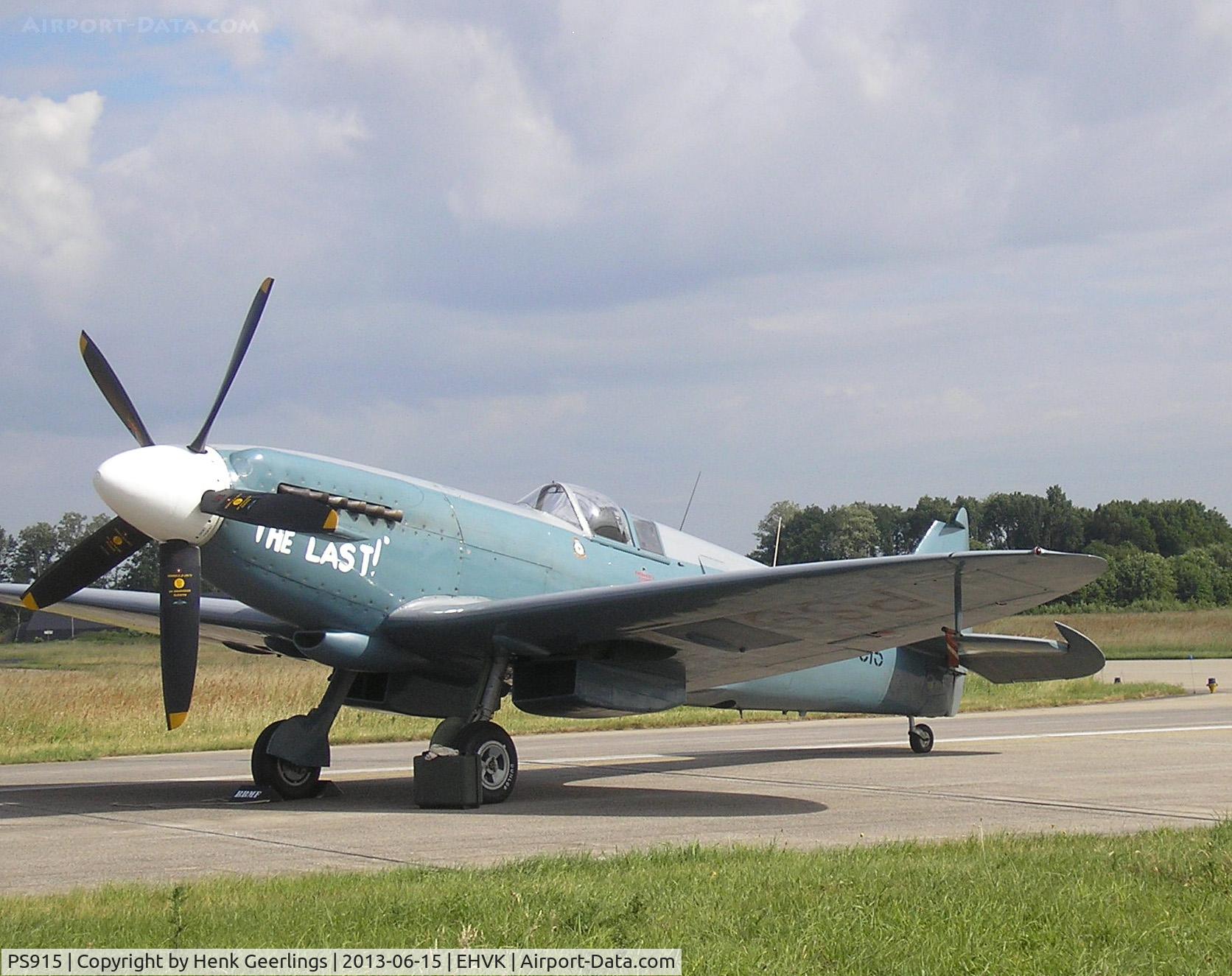 PS915, 1945 Supermarine 389 Spitfire PR.XIX C/N 6S/585121, Airforcedays 14/15 June 2013 Volkel AFB