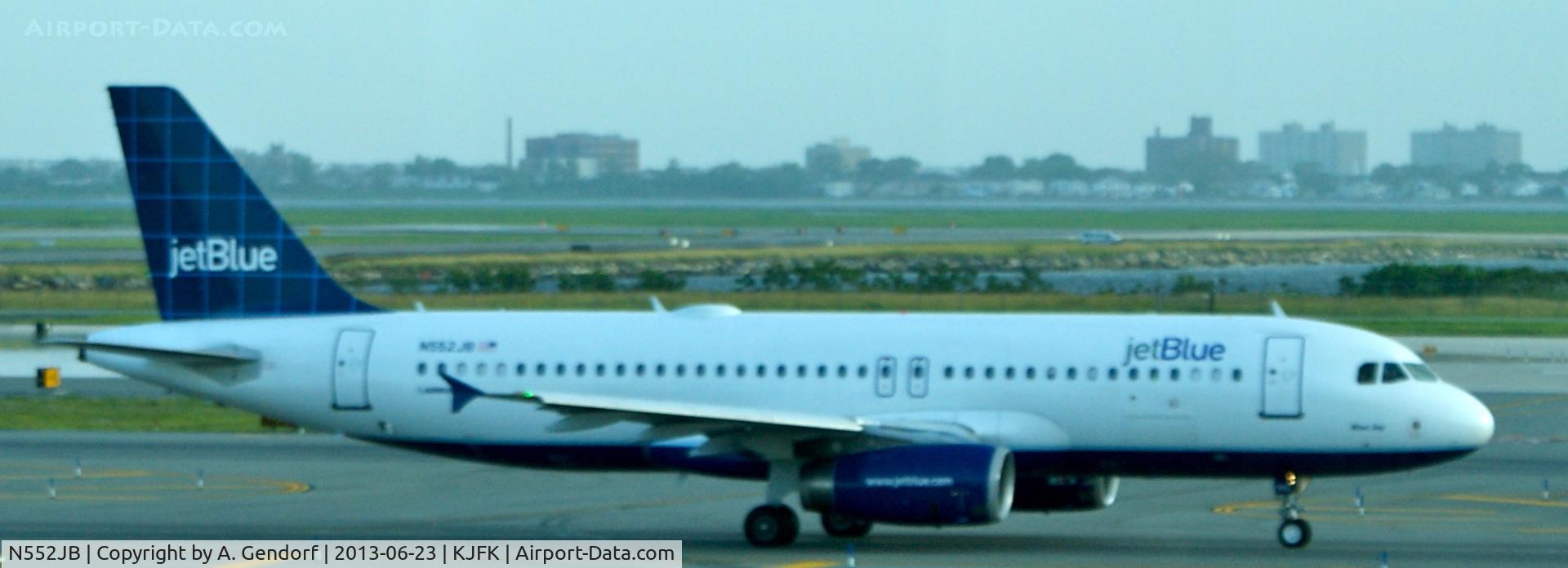 N552JB, 2002 Airbus A320-232 C/N 1861, Jet Blue, seen here taxiing at New York - JFK(KJFK)