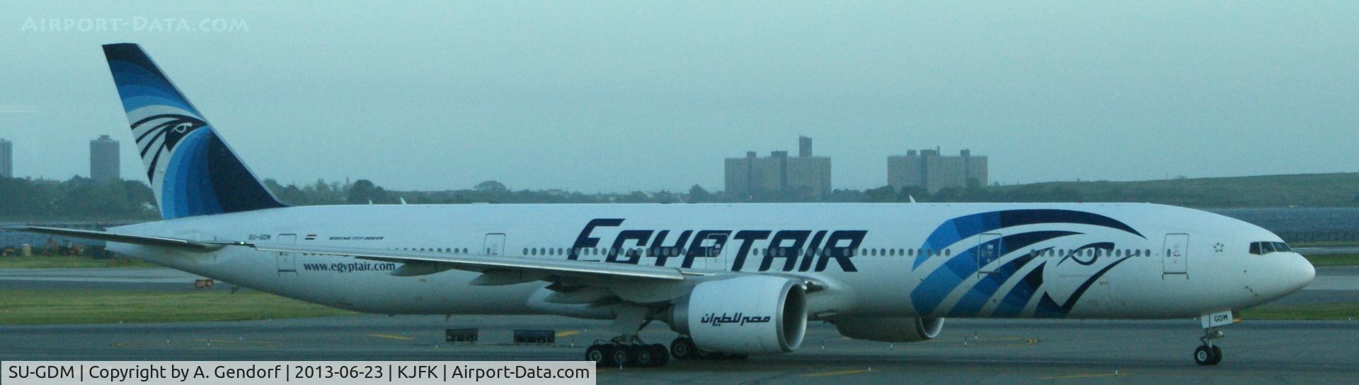 SU-GDM, 2010 Boeing 777-36N/ER C/N 38285, Egyptair, is taxiing at New York - JFK(KJFK)