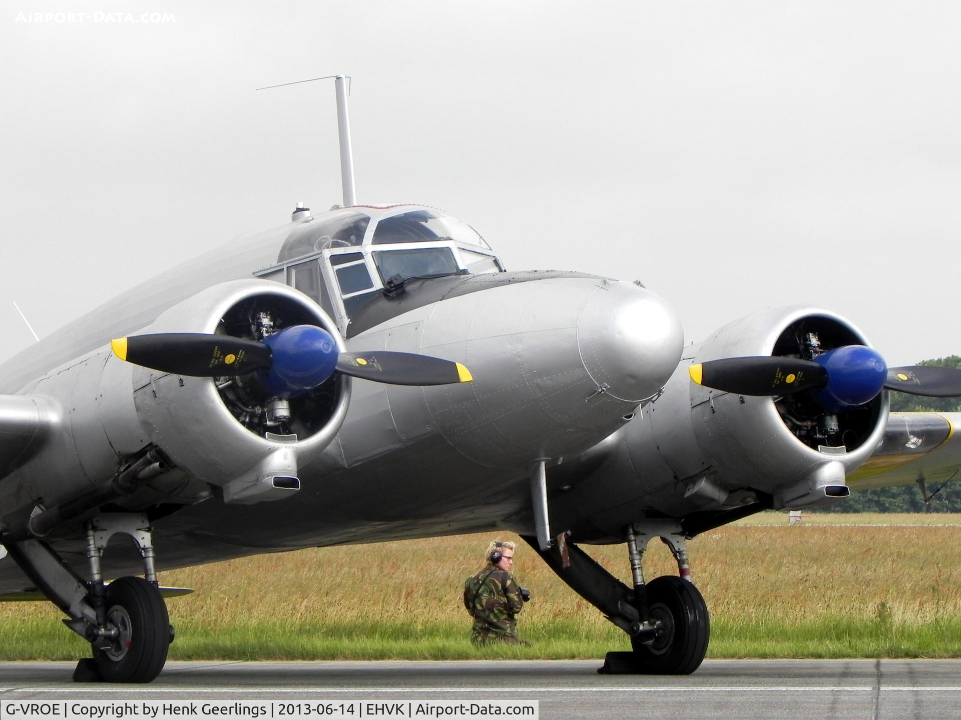 G-VROE, 1950 Avro 652A Anson T.21 C/N 3634, Airforcedays 14/15 June 2013 Volkel AFB