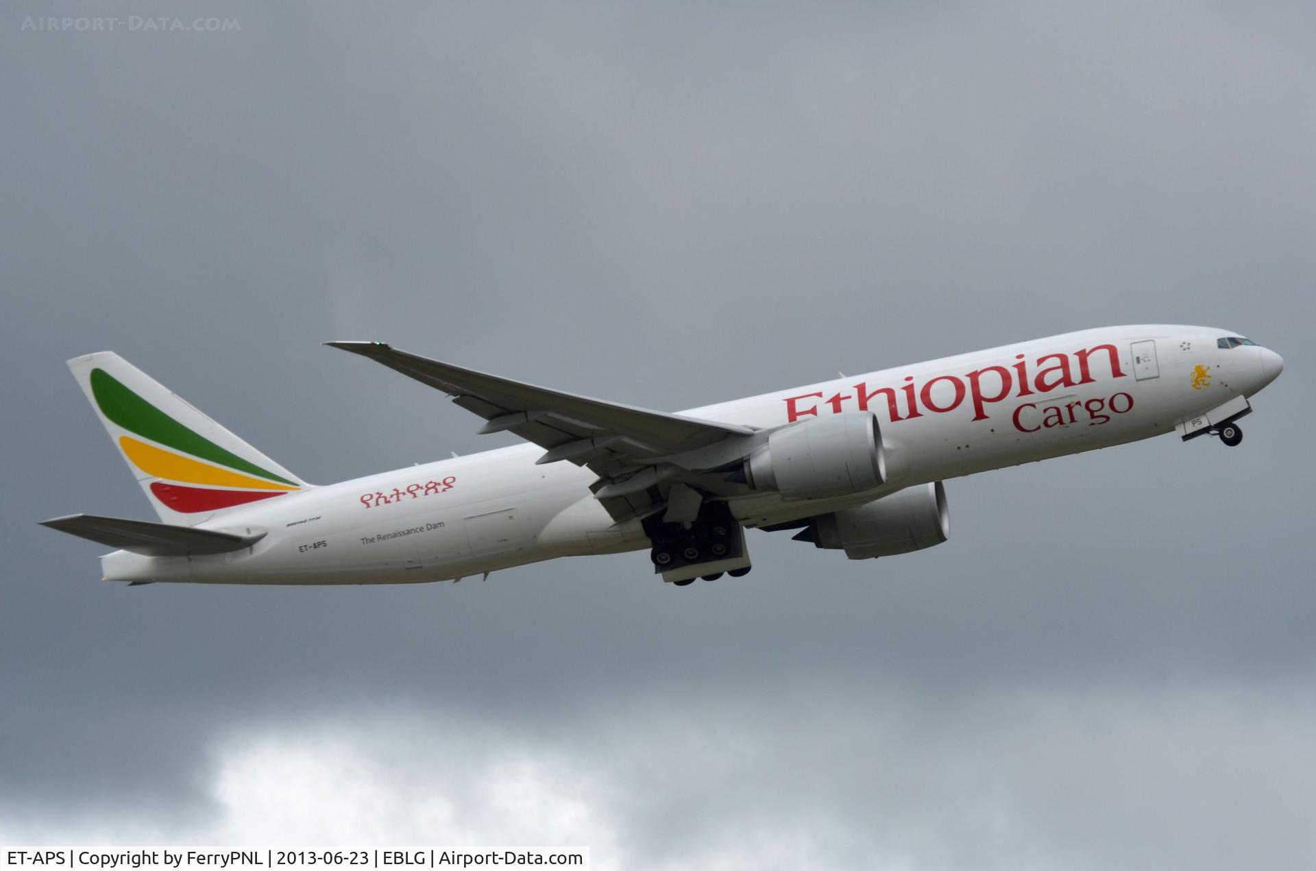 ET-APS, 2012 Boeing 777-F6N C/N 41846, Ethiopian B772 Freighter lifting-off.