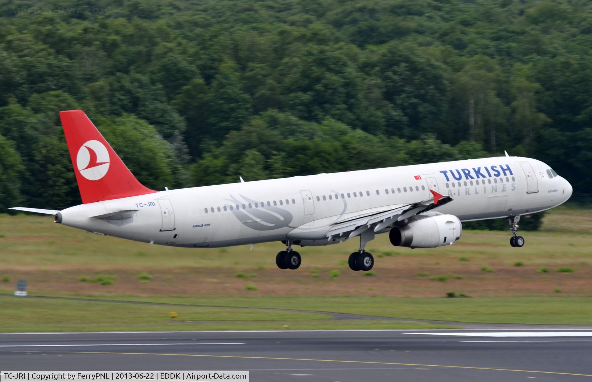 TC-JRI, 2008 Airbus A321-231 C/N 3405, Turkish A321 about to touch down in CGN.
