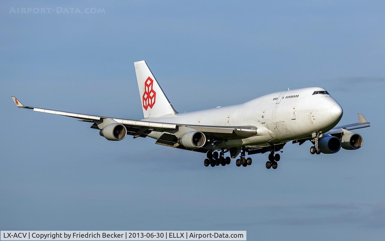 LX-ACV, 1989 Boeing 747-4B5/BCF C/N 24200, on final RW24