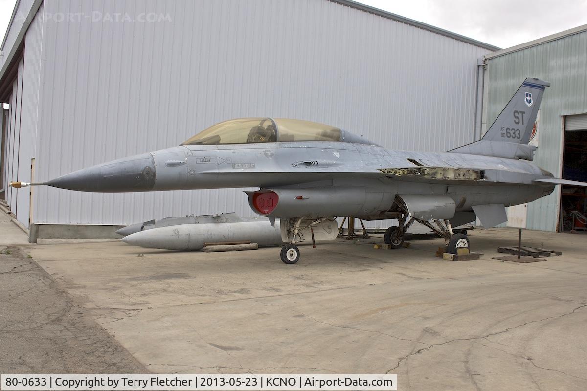80-0633, 1980 General Dynamics F-16B Fighting Falcon C/N 62-75, At Yanks Air Museum , Chino , California
