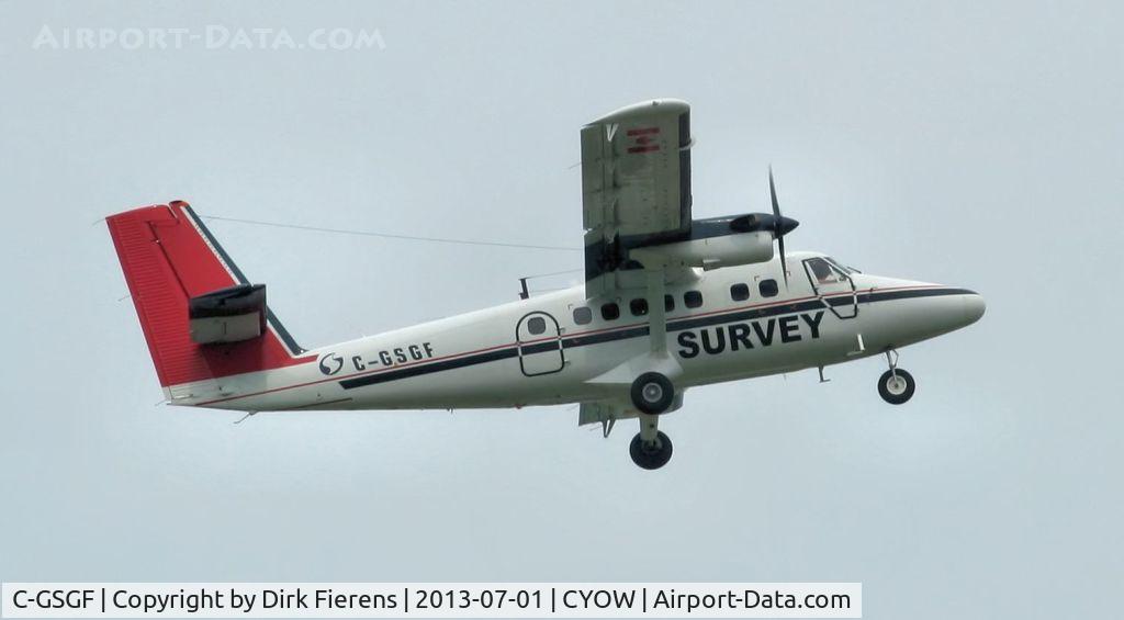 C-GSGF, 1979 De Havilland Canada DHC-6-300 Twin Otter C/N 642, Leaving Ottawa for Sept-Iies, PQ.
