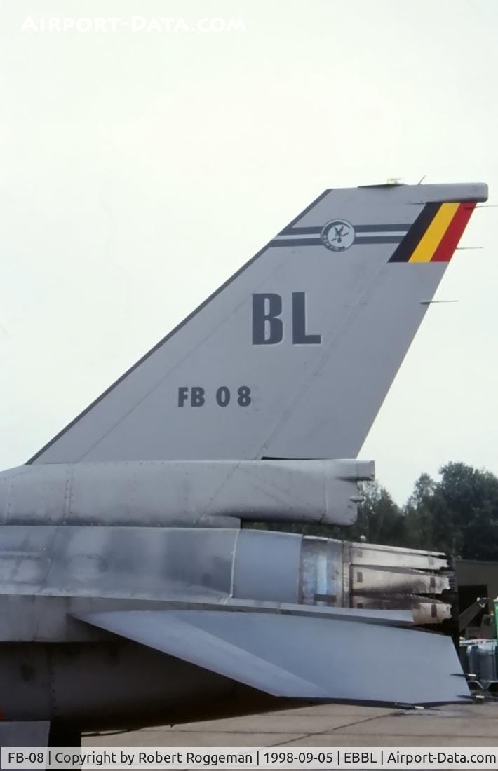 FB-08, 1980 SABCA F-16B Fighting Falcon C/N 6J-8, Tailcode BL.OCU.