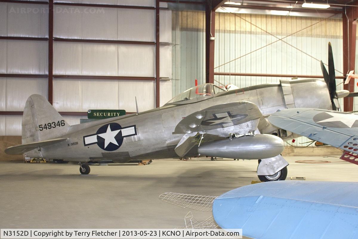 N3152D, Republic P-47D Thunderbolt C/N 45-49346, At Yanks Air Museum , Chino , California