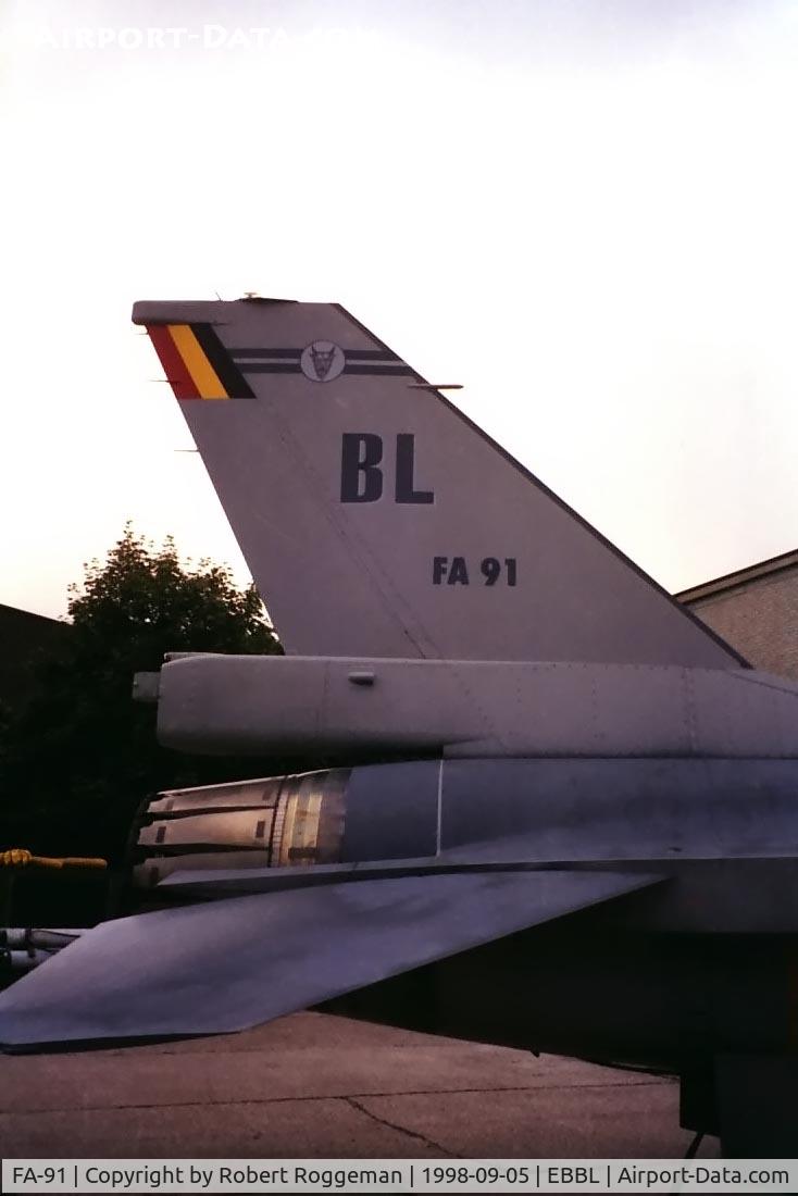 FA-91, 1980 SABCA F-16AM Fighting Falcon C/N 6H-91, Tailcode BL.23 Squadron.Devils.