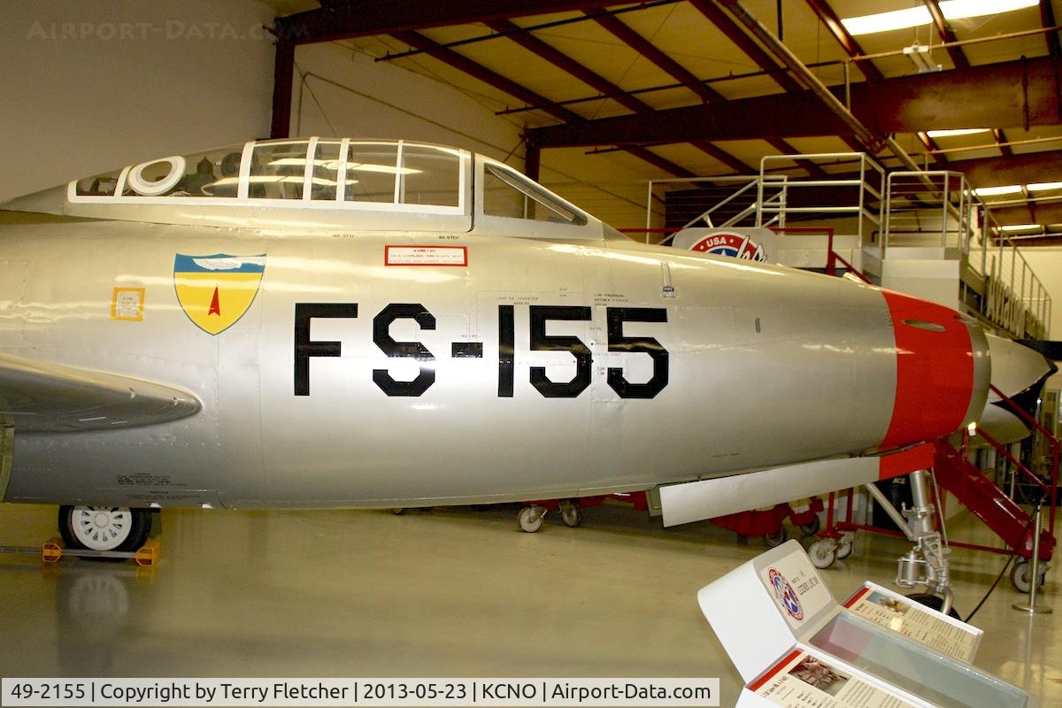 49-2155, 1949 Republic F-84E Thunderjet C/N Not found 49-2155, At Yanks Air Museum , Chino , California
