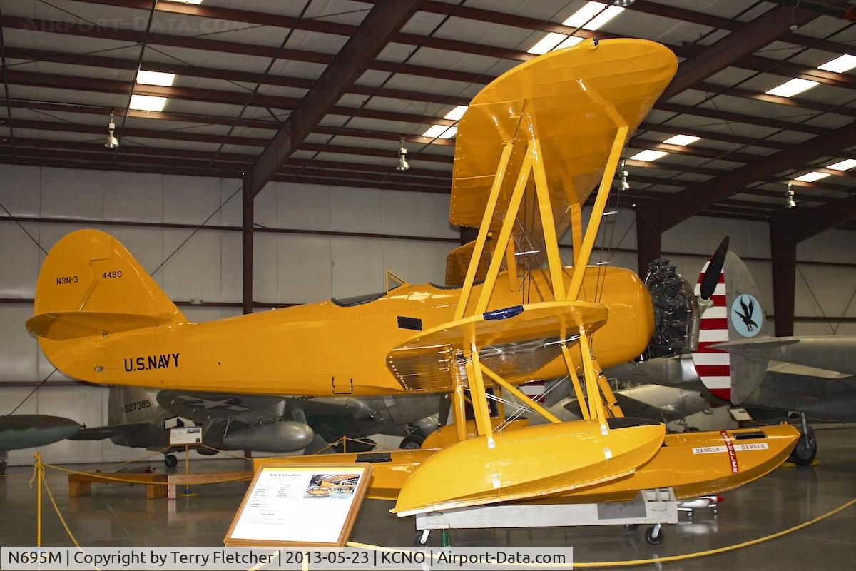 N695M, 1943 Naval Aircraft Factory N3N-3 C/N 4480, At Yanks Air Museum , Chino , California