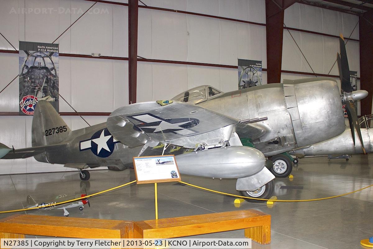 N27385, 1944 Republic P-47D Thunderbolt C/N 93-F-12000, At Yanks Air Museum , Chino , California